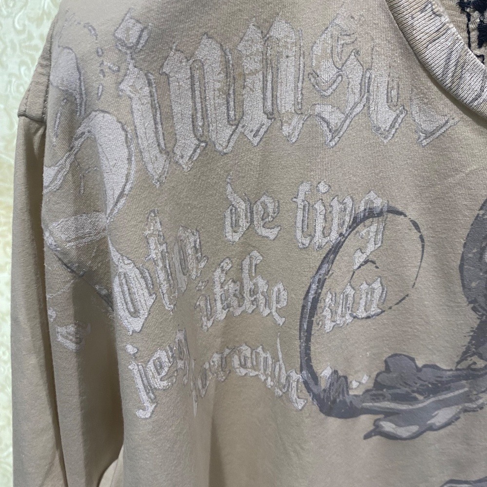 Monarchy Raw Edged Overstitched & Patches T-Shirts Sz XL - Picture 6 of 8